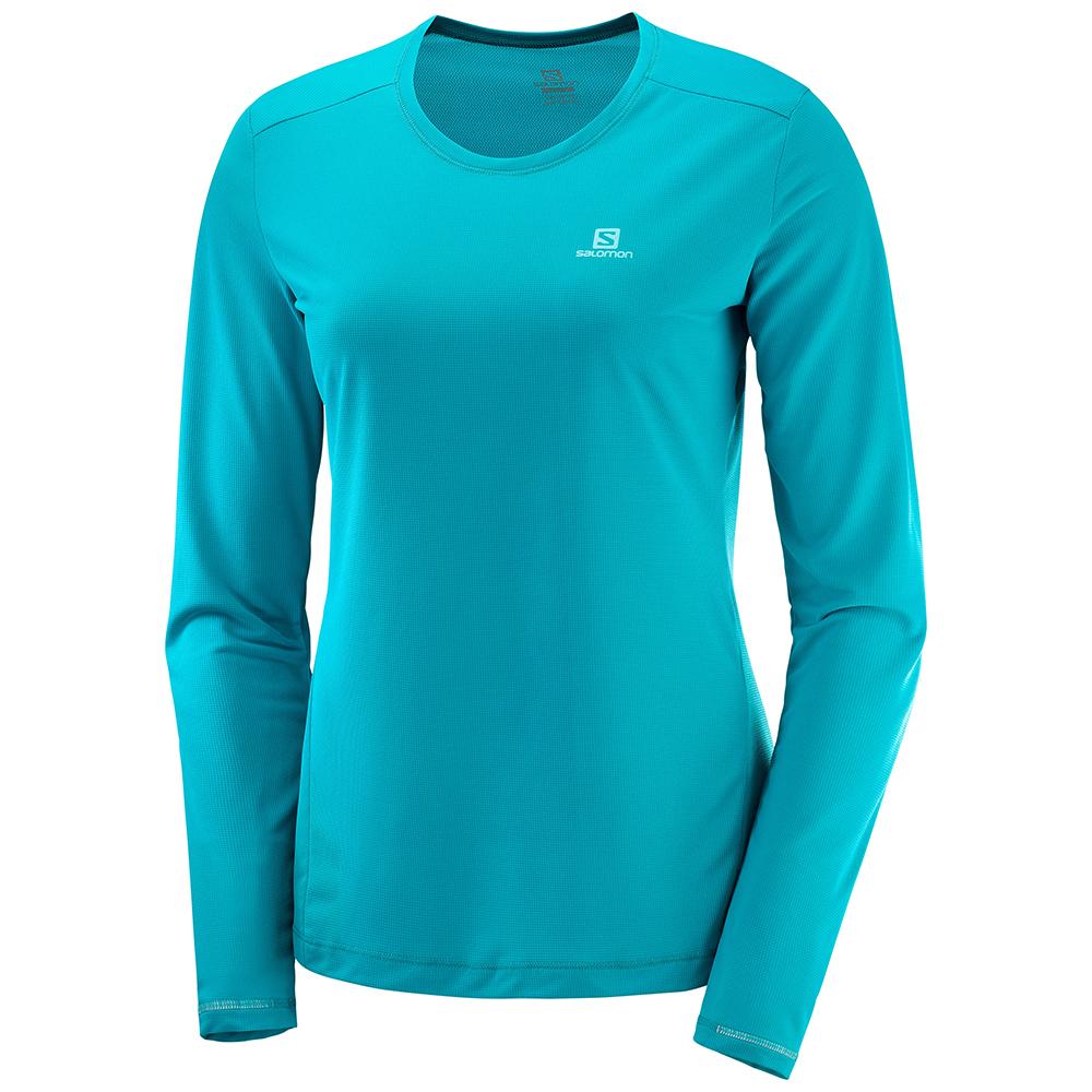 Salomon Singapore Womens Midlayers - AGILE LS W Blue | 54901-CIOE